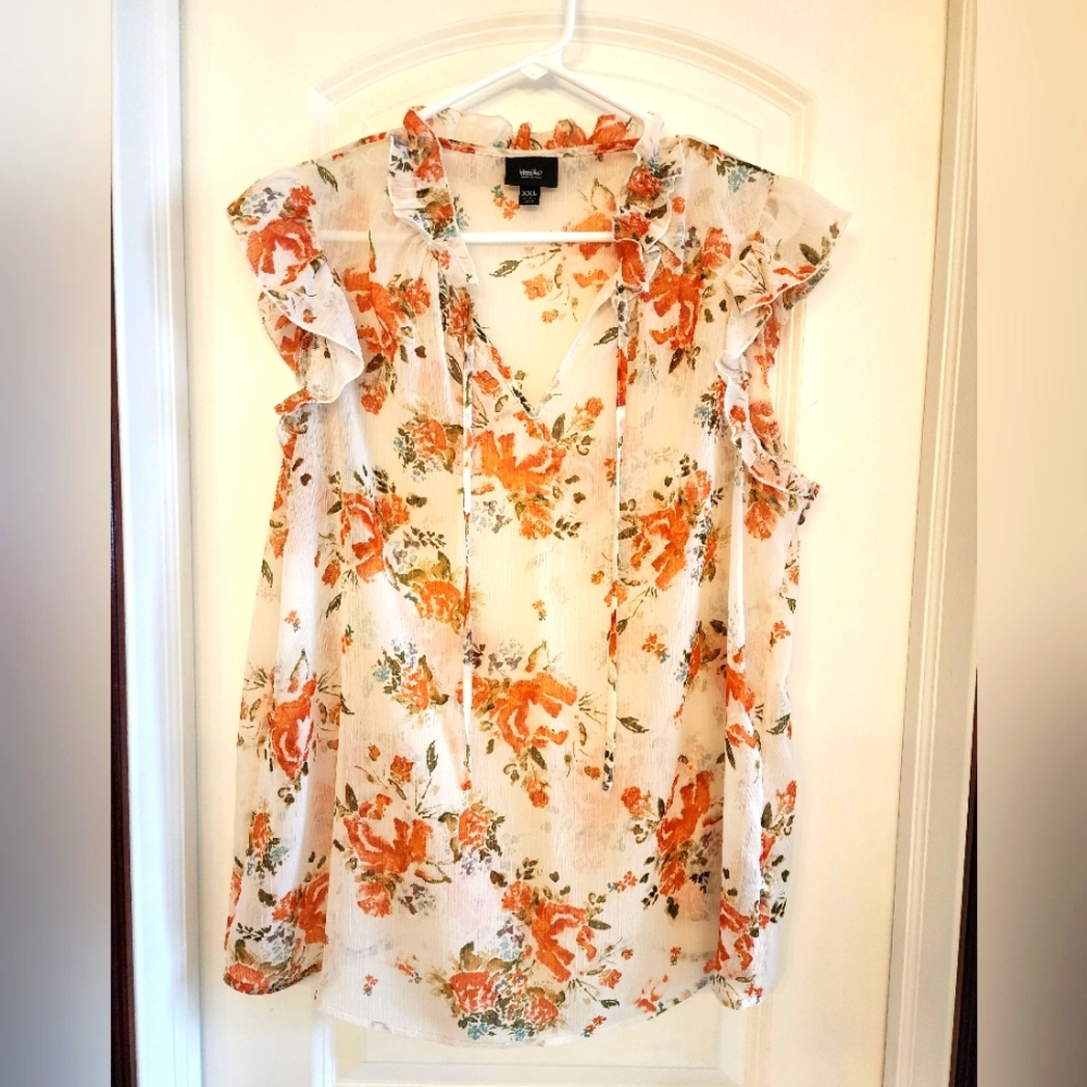 Sheer Floral Blouse by Mossimo